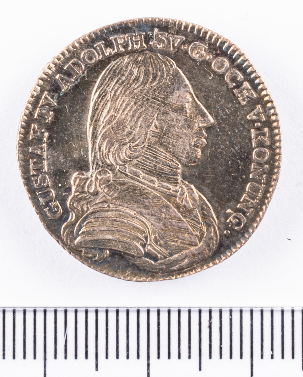 Mynt, Sverige, 1/6 riksdaler, 1805.