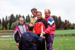 KM i friidrett for veteraner på Romedal stadion i 1991. Otte