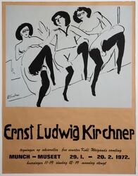 Ernst Ludwig Kirchner Munch-Museet 1972 [Utstillingsplakat]