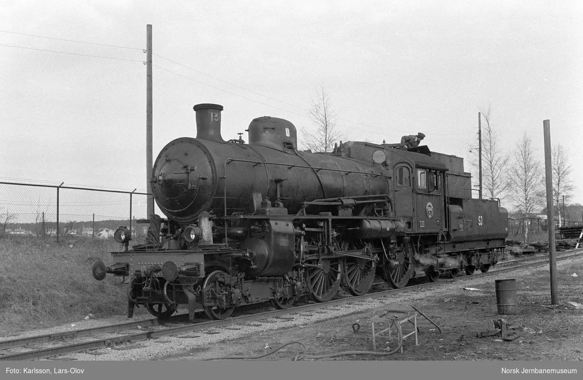 SJ damplokomotiv B 1314 på Sarpsborg stasjon