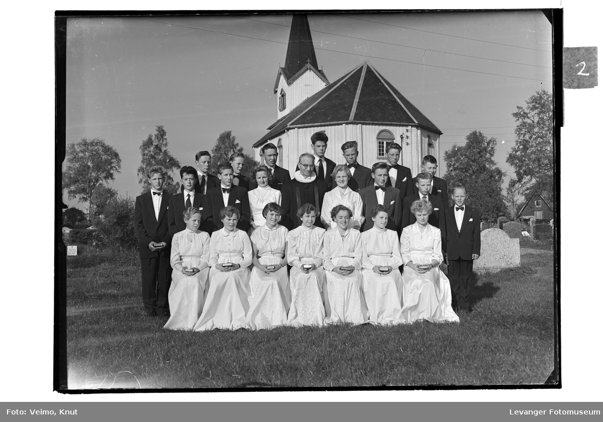 Konfirmasjon i 1956 i Vinne kirke, Verdal.