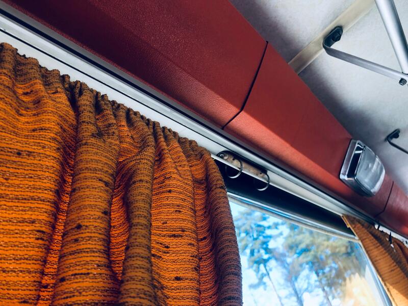 Interiør veteranbuss fra 1950