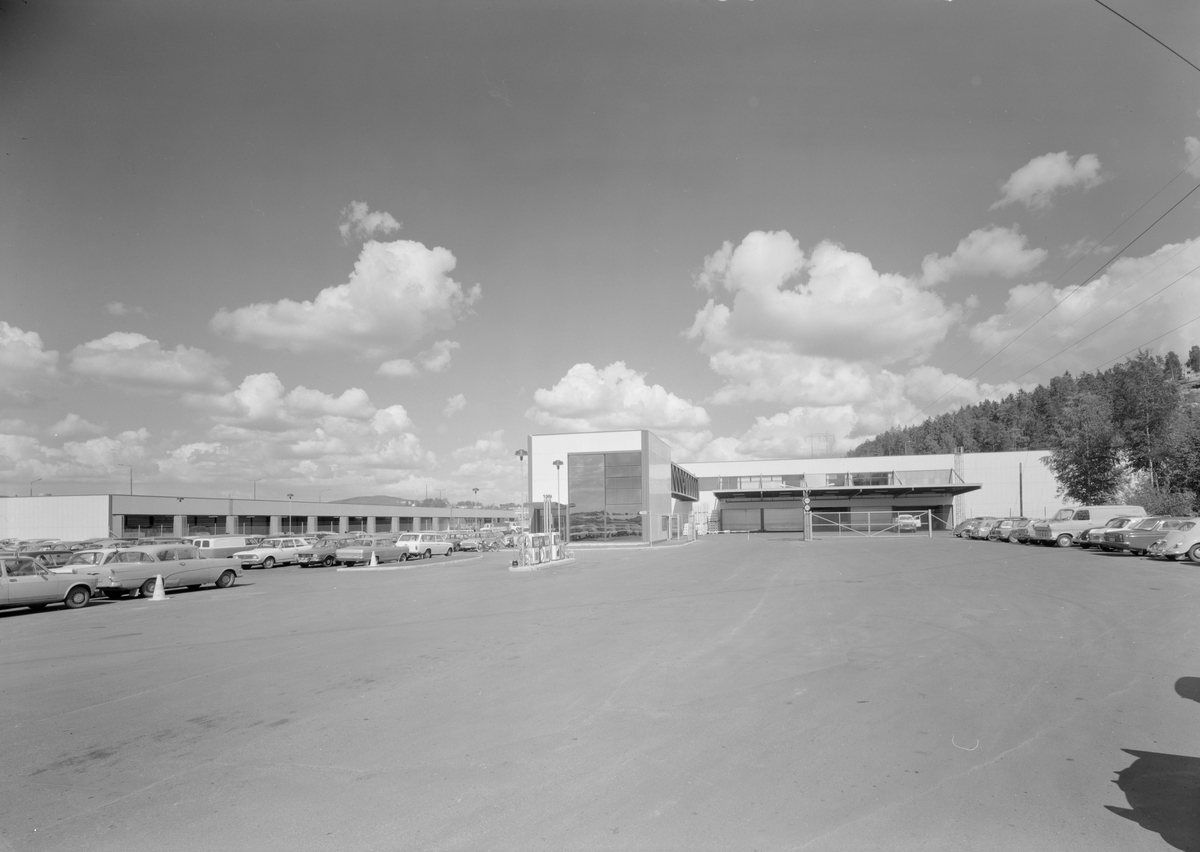 Fotografi som industridokumentasjon av Nora fabrikker på Alna i Oslo.Eksteriør.