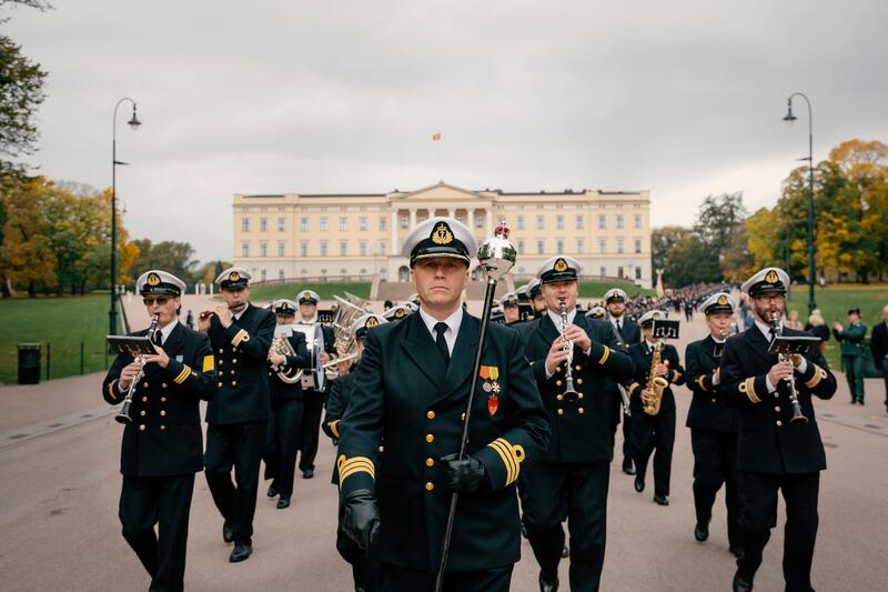 Marinemusikken foran slottet (Foto/Photo)