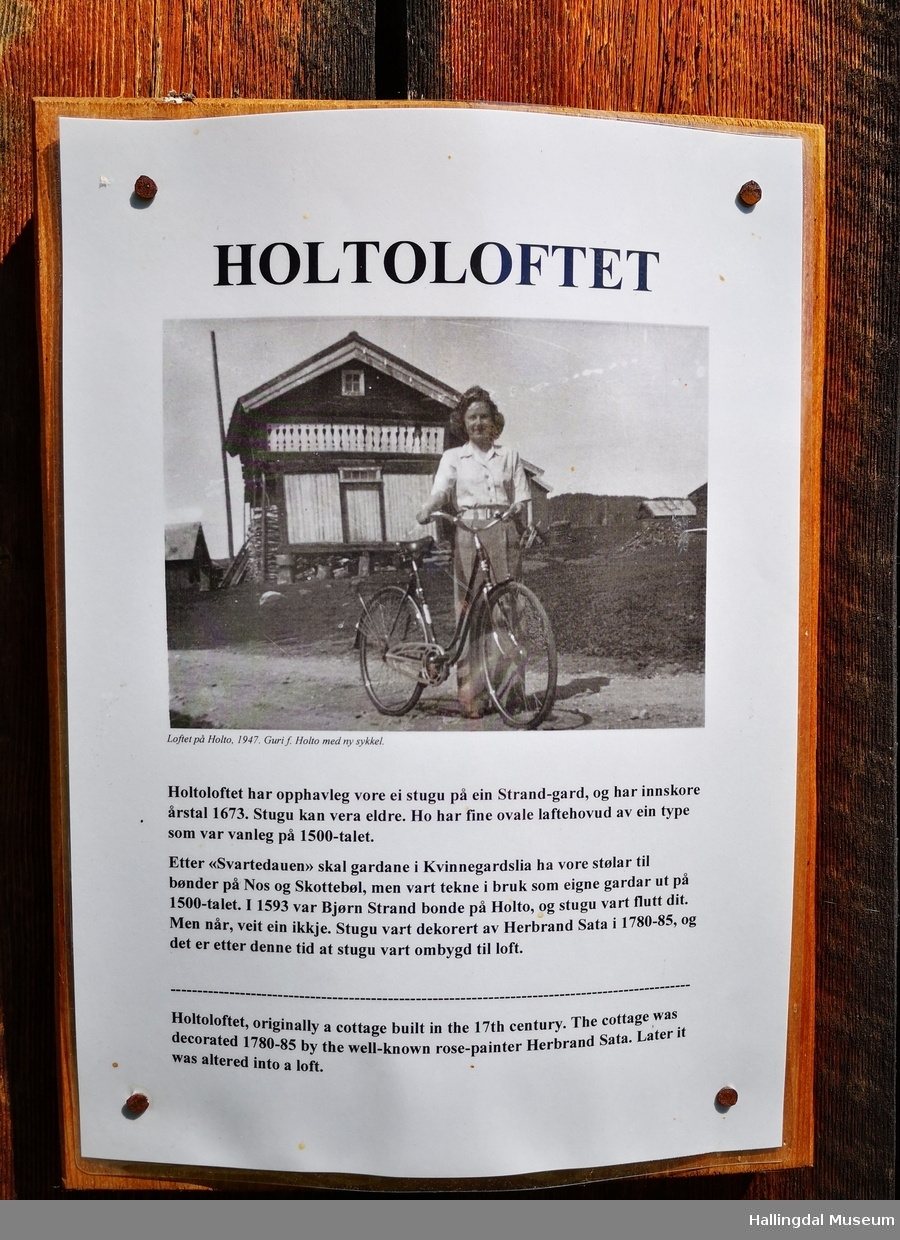Holtoloftet fra søre Holto på Ål Bygdamuseum, Leksvol