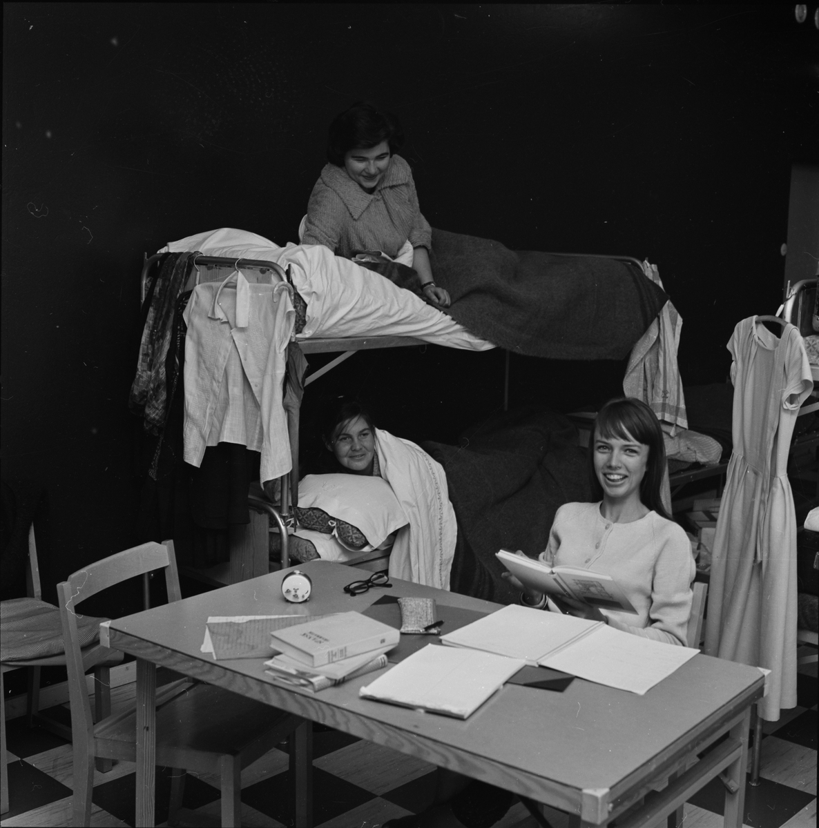 Studentliv - "trångbodda studenter", Uppsala 1963