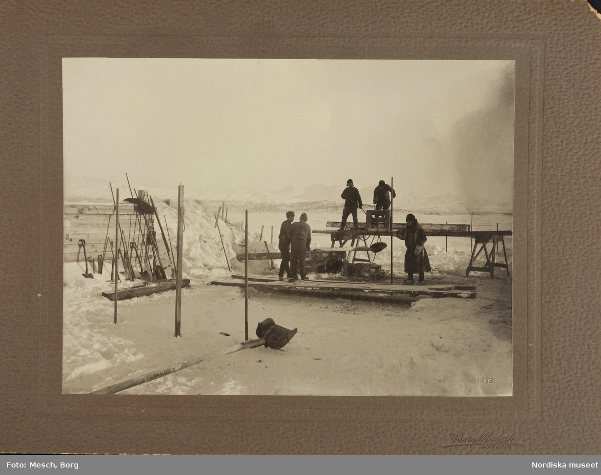 Muddringsarbete, Abisko 1912.