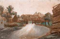 Aggers bro Christiania / 1810 [akvarell]