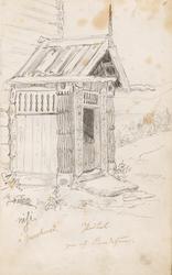Portal på et brukshus, Nisi i Gransherad [Tegning]