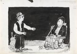 Tom Tellefsen og Bjarne Andersen i "Teater I" av Samuel Beck