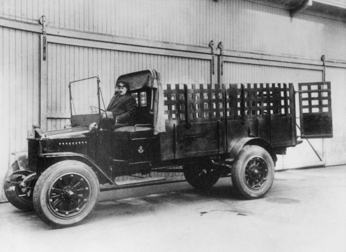 transport, bil, første postbil, Denby, Oslo, 1918