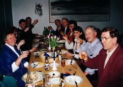 gruppebilde, regionskontoret, Tromsø, festmiddag, menn, kvin