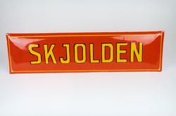 Postmuseet, gjenstander, skilt, stedskilt, stedsnavn, Skjold