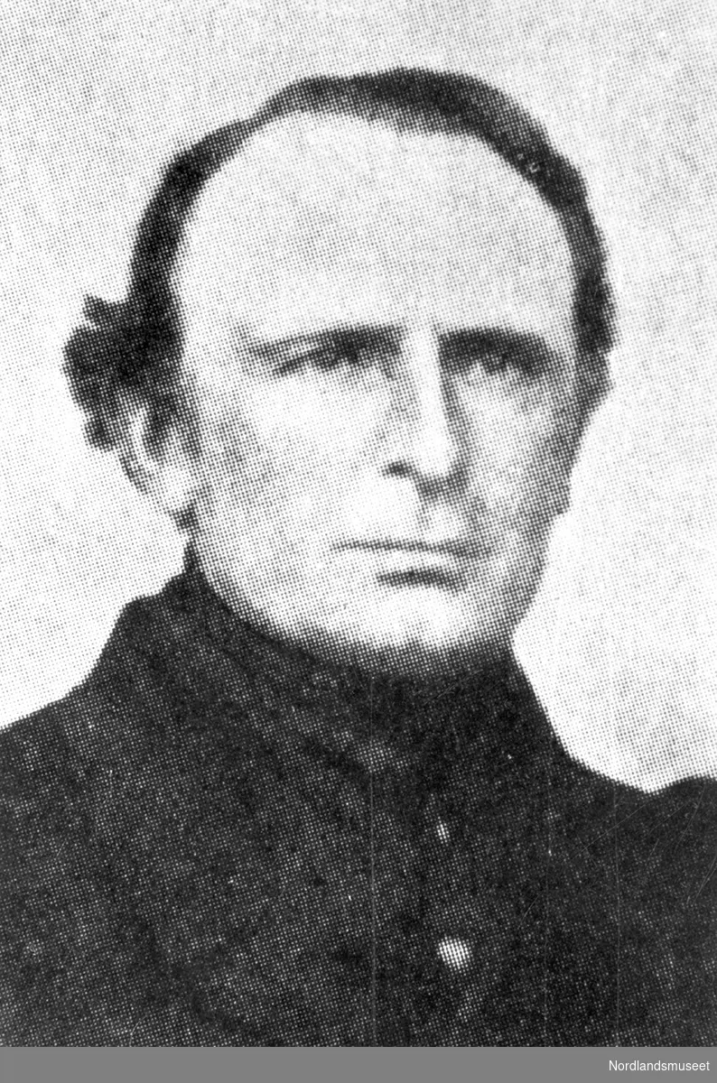 Jacob Thorsen, ordfører i Bodin 1842-1844. Tekst under bildet: "Prokurator, senere foged J. L. B. Thorsen".