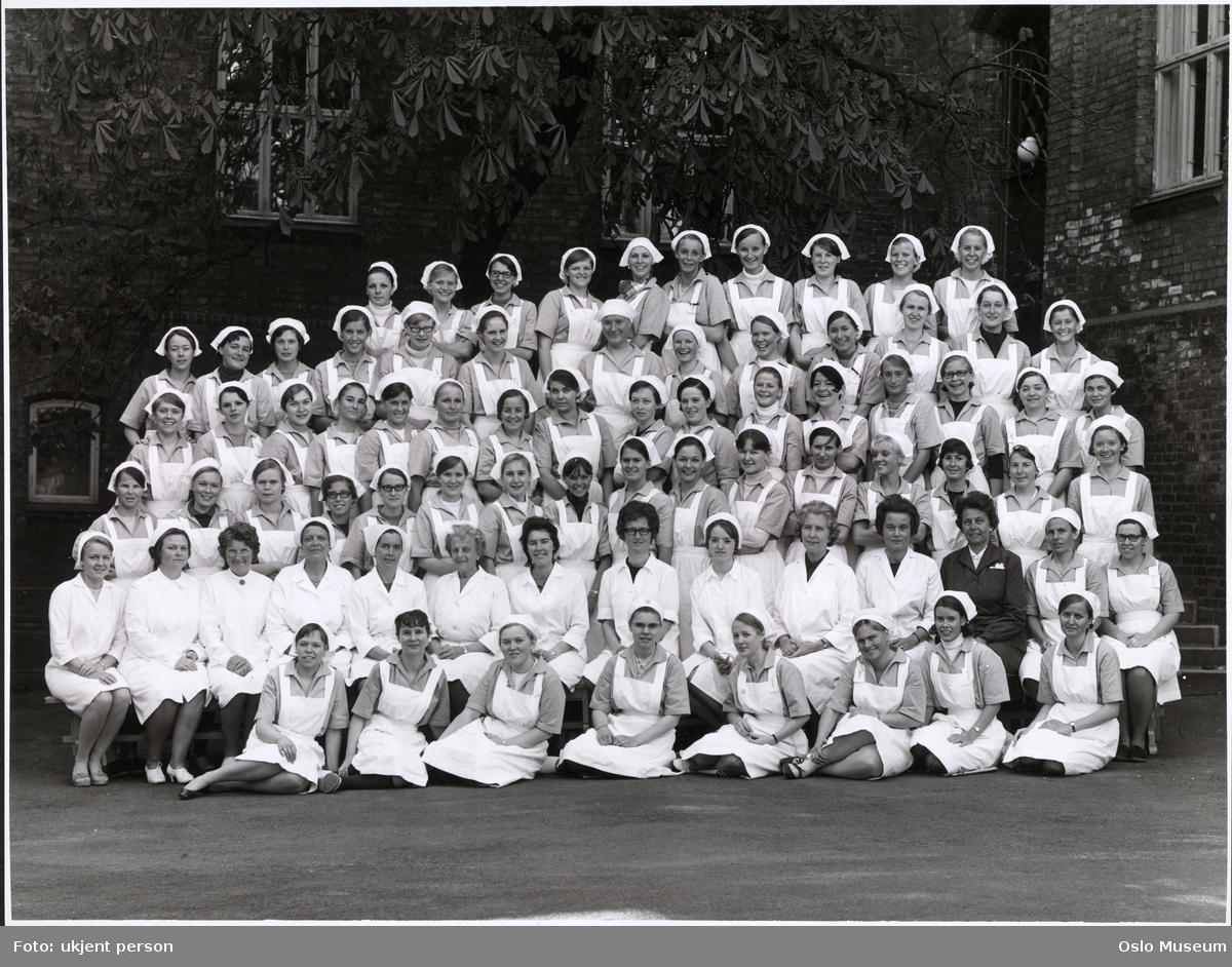Oslo kommunale husmorskole, gruppe, elever, lærere