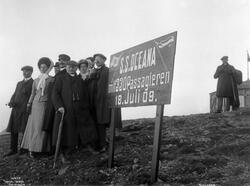 Prot: Nordkap Oceaneas skilt på Toppen 23/7 1909