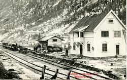 Saaheim (Rjukan) stasjon. Rjukanbanen er under bygging