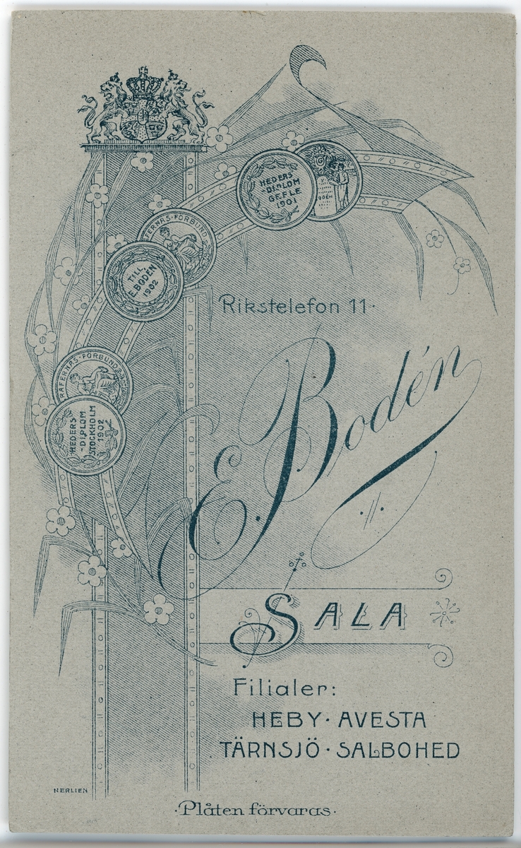 Kabinettsfotografi - Signe Frebelius, Sala 1902