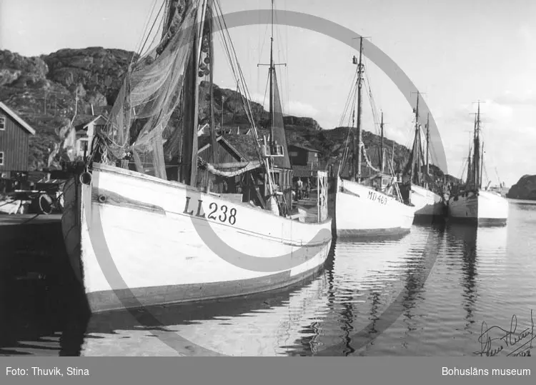 Fiskebåtar i Rönnäng 1949
