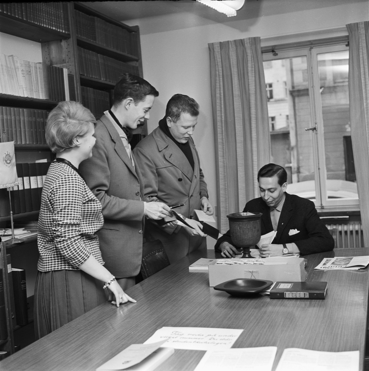 Studentkåren, debatt om val, Uppsala 1961