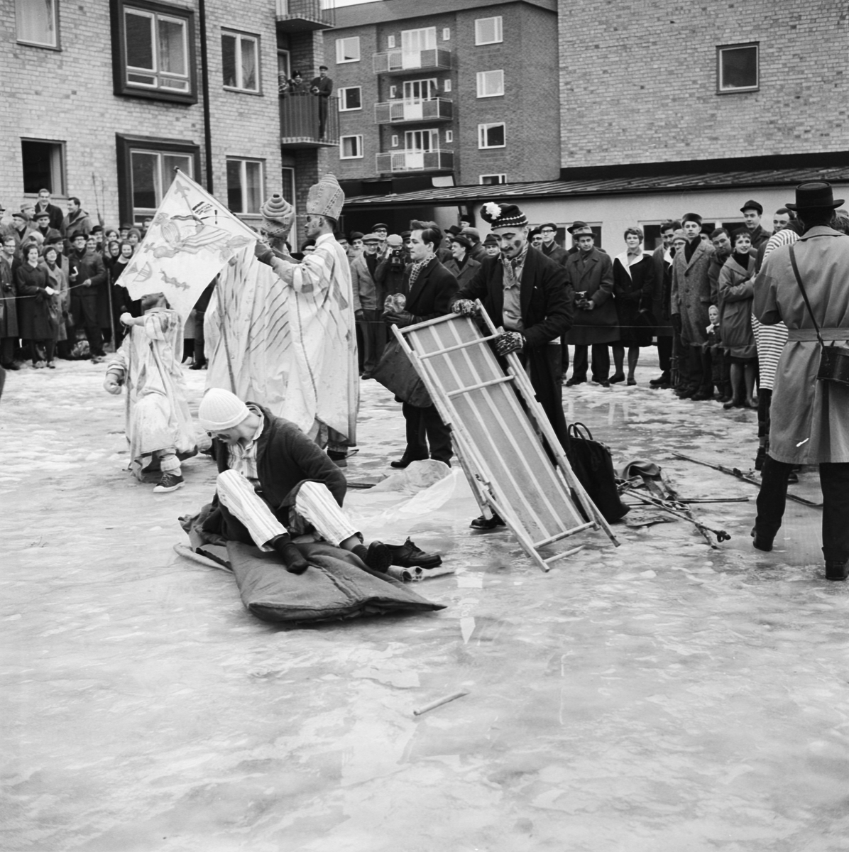 Studentliv, birkarlarenneth, Uppsala 1961 - Upplandsmuseet / DigitaltMuseum