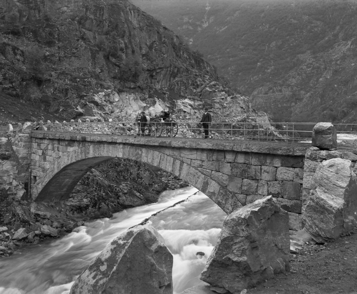Bjoreia bro, Hest m.vogn
Fotografert 1903