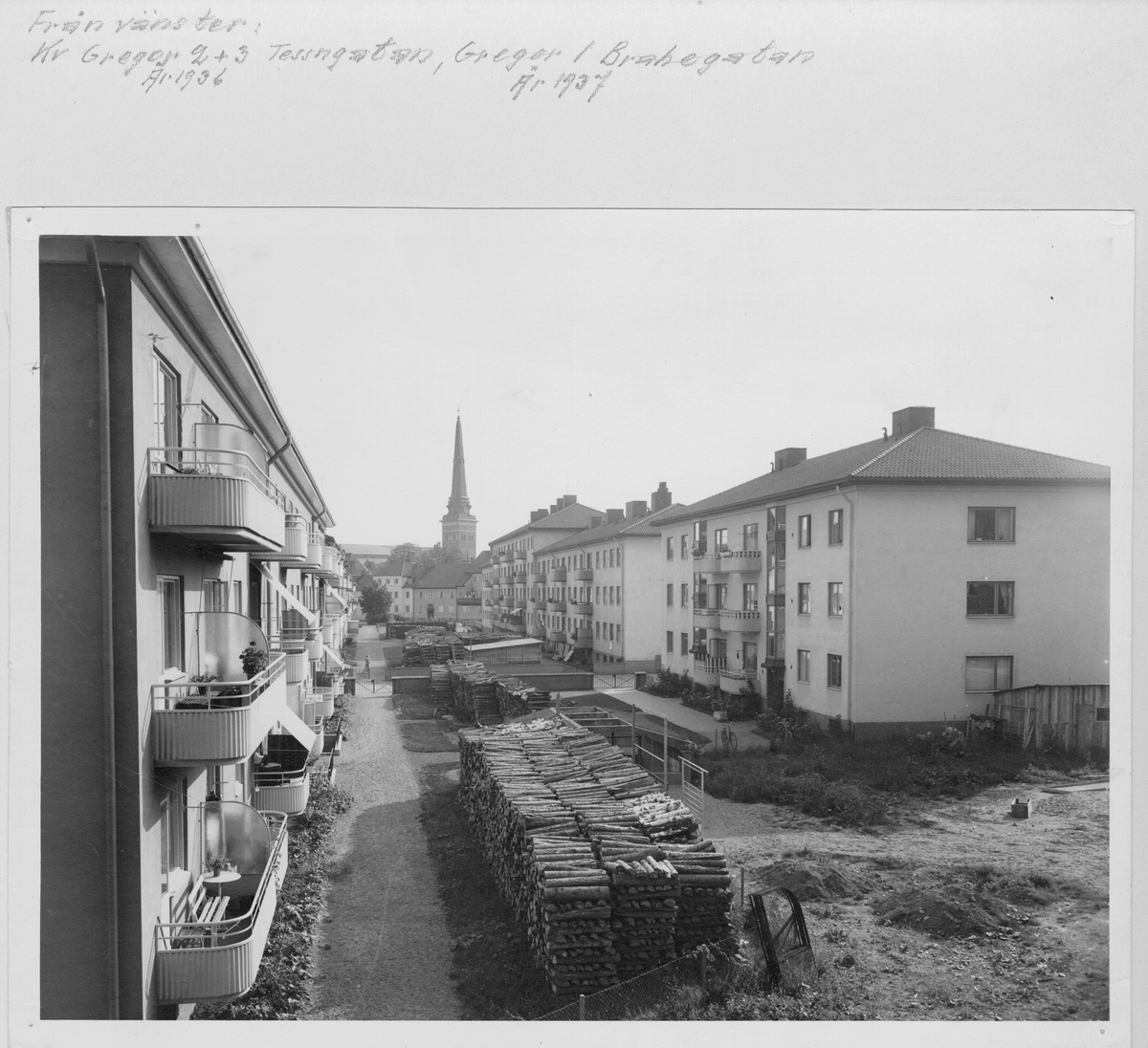 Linnégatan i Västerås 1937