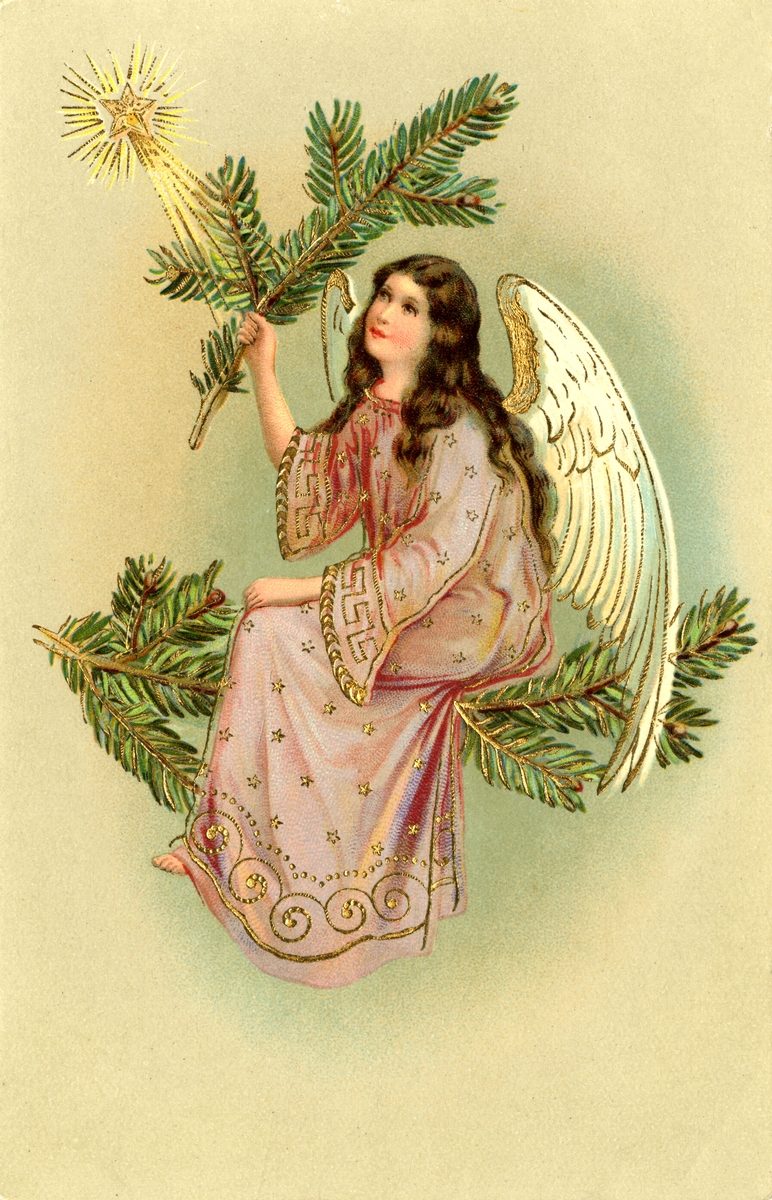 Brevkortalbum datert 1913 med barnekort, ungdomskort men flest julekort, ulike produsenter.