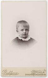 Kabinettsfotografi - ett barn, Uppsala 1894