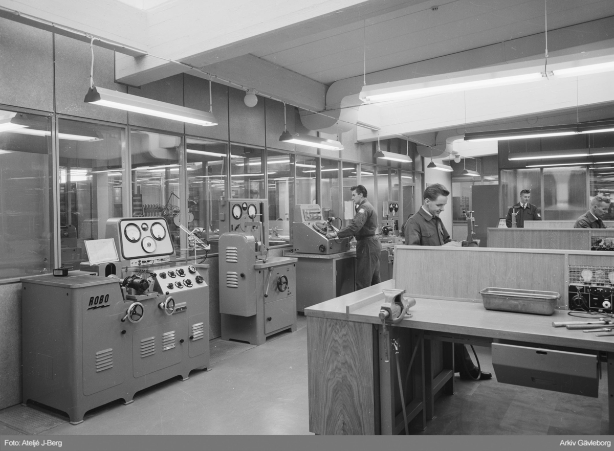 Bosch AB 1959, interiör och exteriör. Parkvägen 50, Gävle.