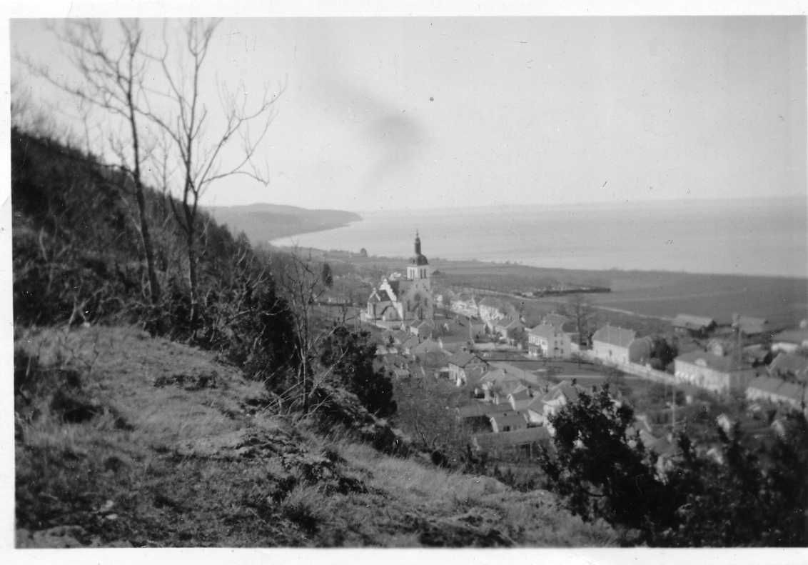 Utsikt från Grännaberget ned mot Gränna stad.