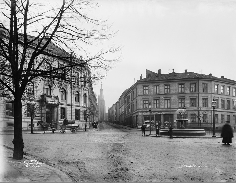 St. Olavs plass anno 1903. Foto: Oslo Museum (Creative commons)