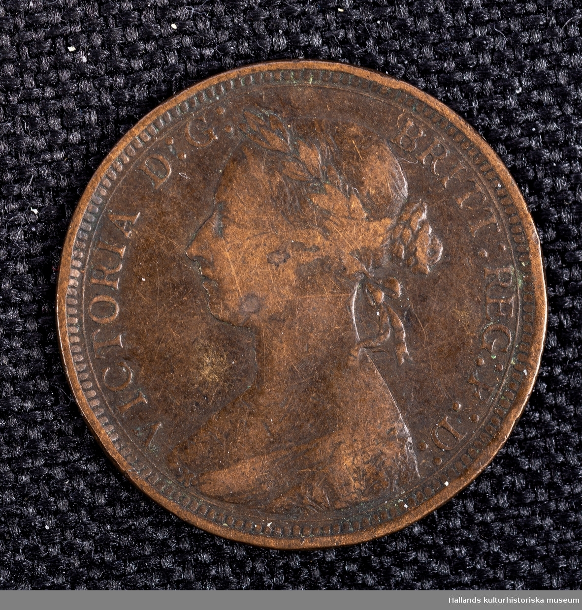 Engelskt mynt, 1/2 Penny, 1891. 