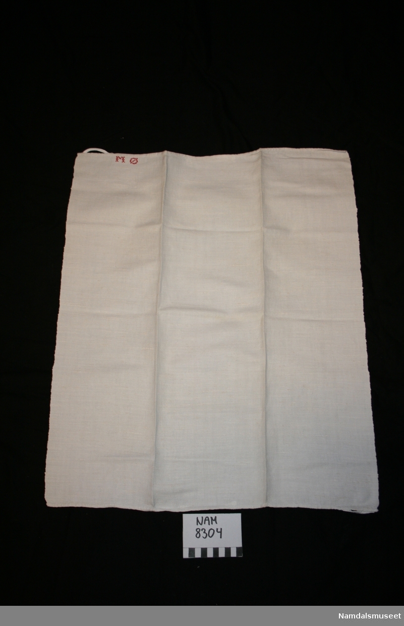 Rektangulær hånduk med langsgående mønster