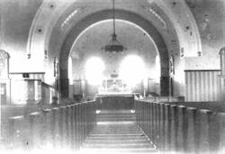 Tune kirke, interiør etter restaurering i 1910