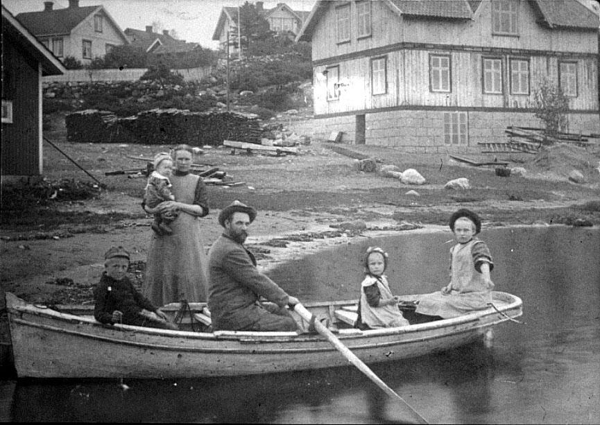 Wallin, familien, på Hvaler, 1910