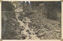 Ødeleggelser etter flommen på Rjukan 28.-29. juni 1927. Ødel
