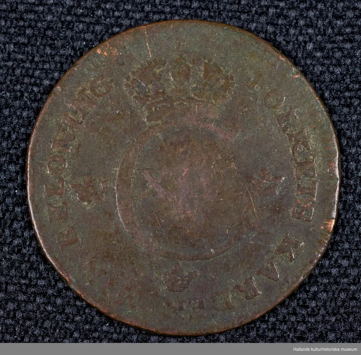 Svenskt mynt, 1/2 Skilling, 1821. 