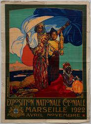 Plakat for koloniutstilling 1922,  Marseille, Frankrike [Uts