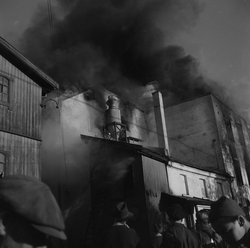 Brann i Sandvika Metallvareverksted. 17 oktober 1951