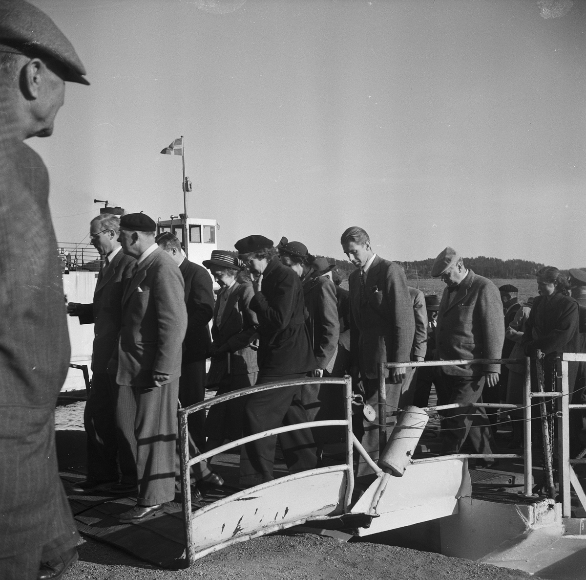 Fornminnesföreningen, utflykt till Vaxholm, Uppland 1951