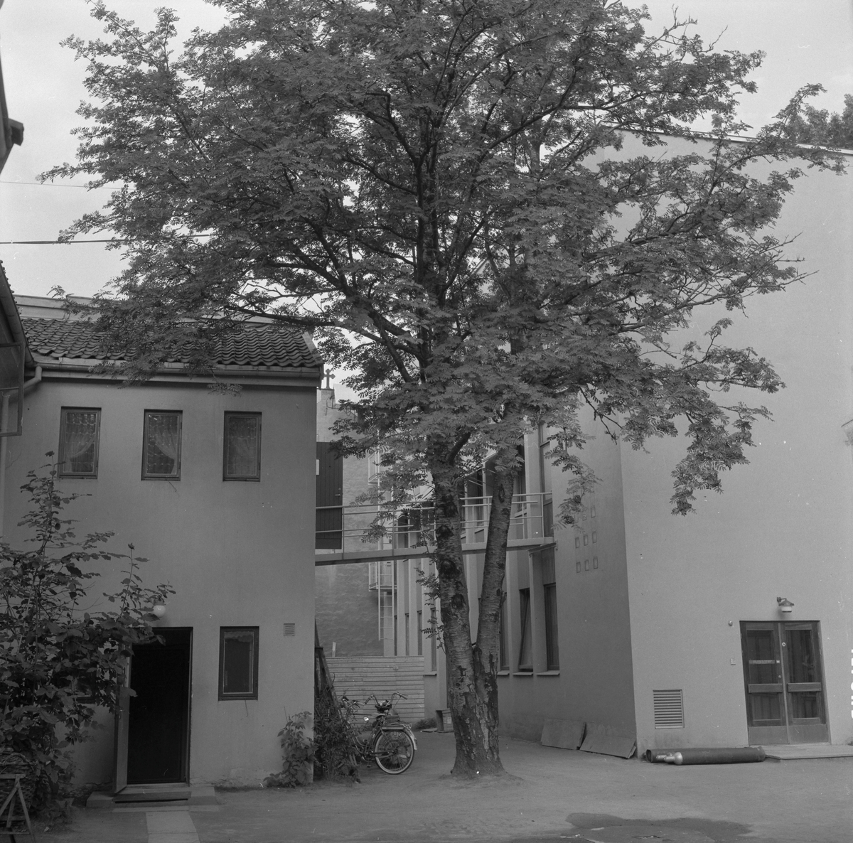 Bakgården med atelier og farvelaboratorium i Nordre gate 6.
