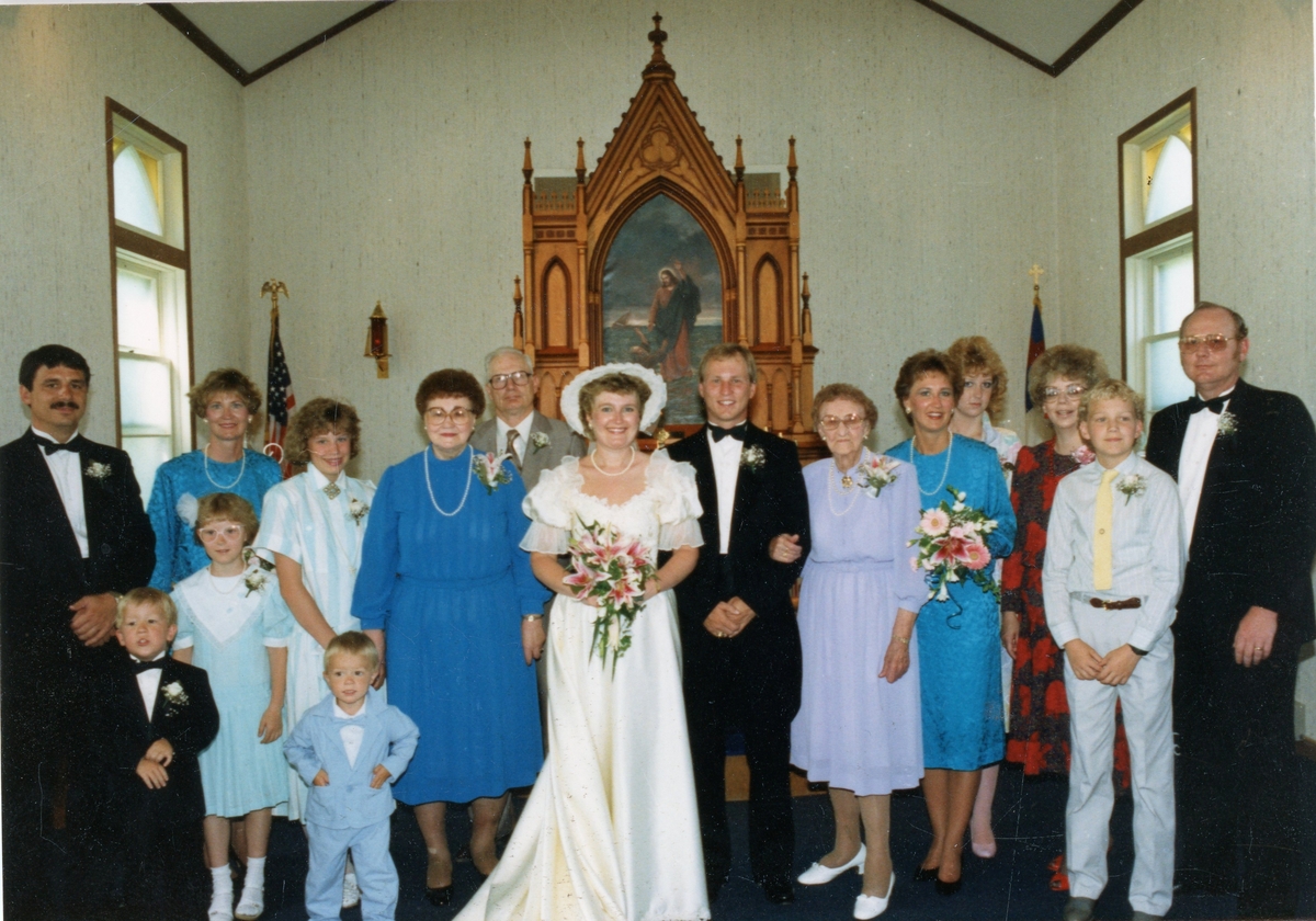 Bryllaupet til Tom og Carol Larson  31 mai 1986 i Amerika.