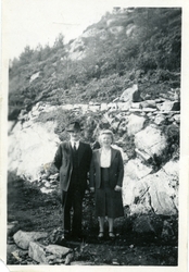 Fangstmann Sverre Hansen og kona Ella. Hansen var fra Hilles