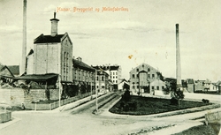 Postkort, Hamar, Storhamargata 52, Vestbyen, Hamar bryggeri 