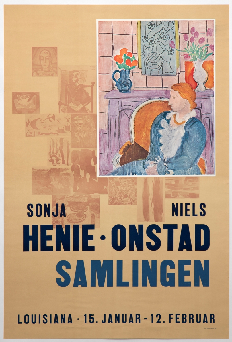 Sonja Henie/ Niels Onstad/ Samlingen Louisiana [Utstillingsplakat]