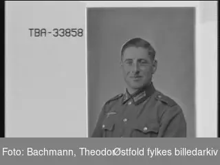 Portrett av tysk soldat i uniform, offiser. Joseph Dorflinger.
