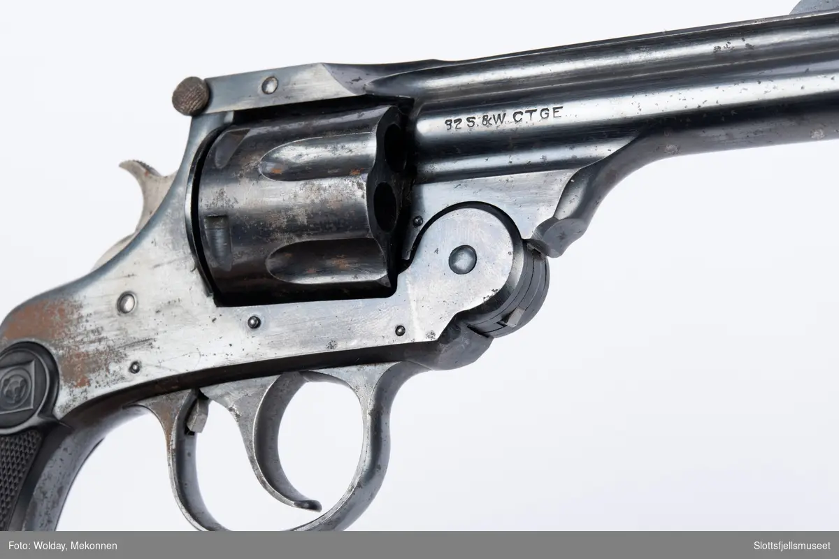 Revolver med hylse. Kaliber 30/30. Harrington & Richardson Arms Co. Worchester, Mass. USA