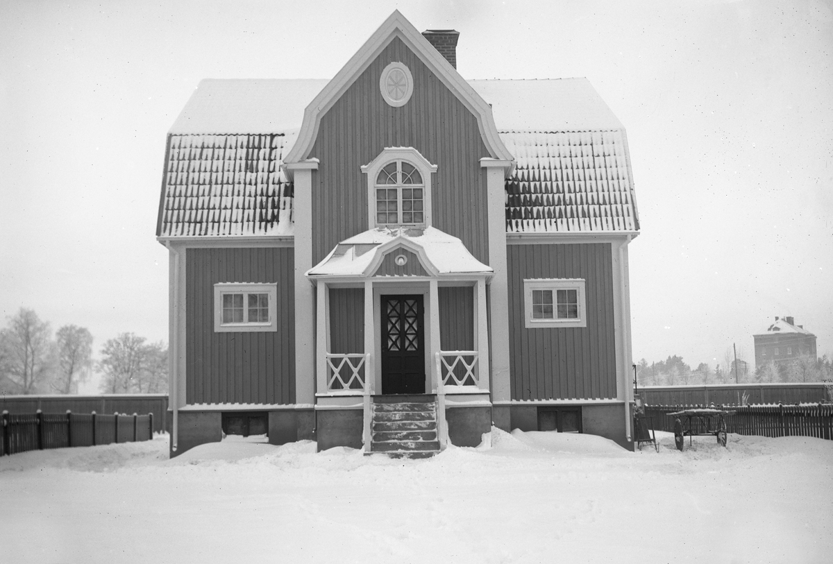 Tapetserare Lindvalls villa på Malmtorgsgatan 28 i Klara i början på 1920-talet.