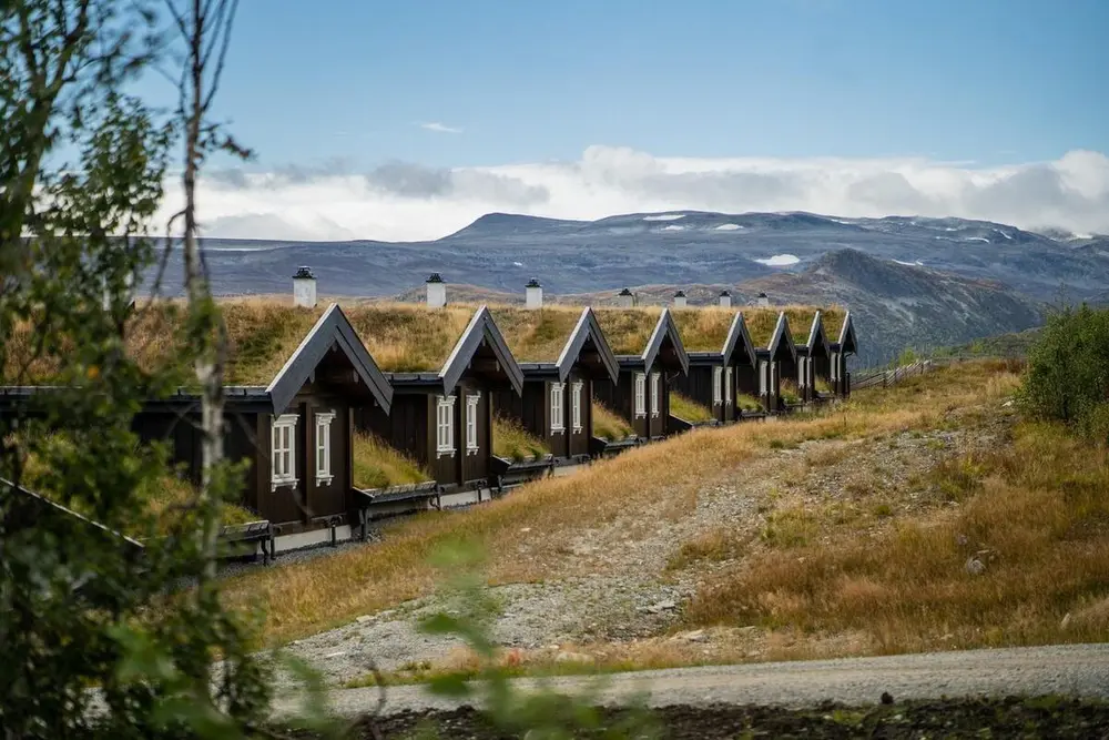 illustrasjonsbilde av nytt hyttefelt i fjellet